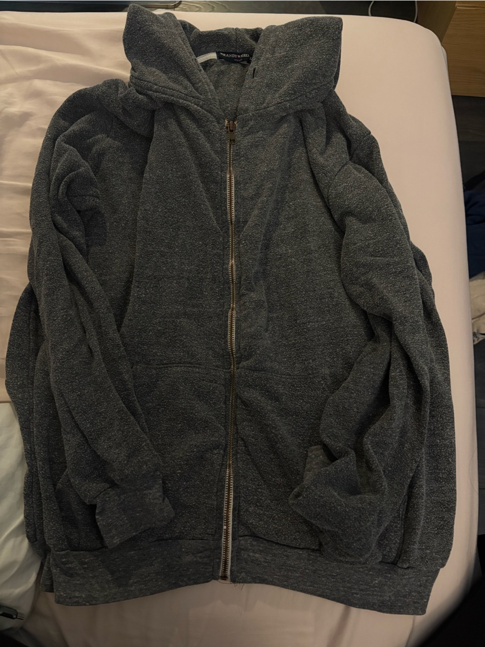 Brandy Melville Charcoal Gray Zip-Up Sweater Jacket (vintage ish)